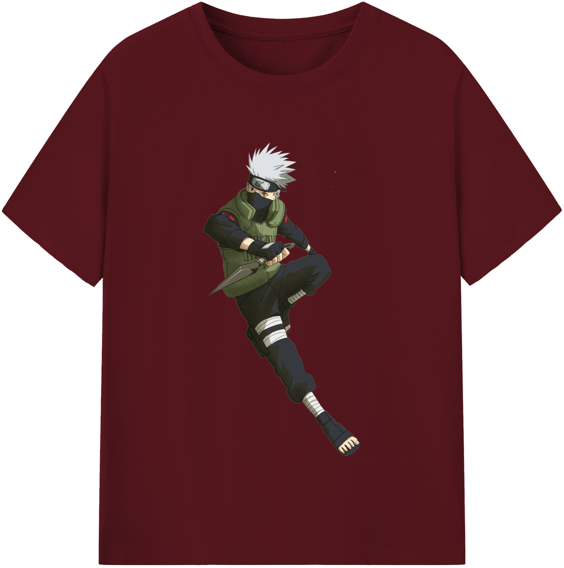 （画像用） NARUTO -ナルト- はたけ カカシ Hatake Kakashi 綿100％半袖Tシャツ（フロントプリント）